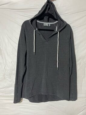 Athleta Dark Charcoal Hooded Pullover